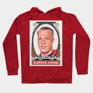 Gordie Howe Vintage Style Hockey Card Hoodie